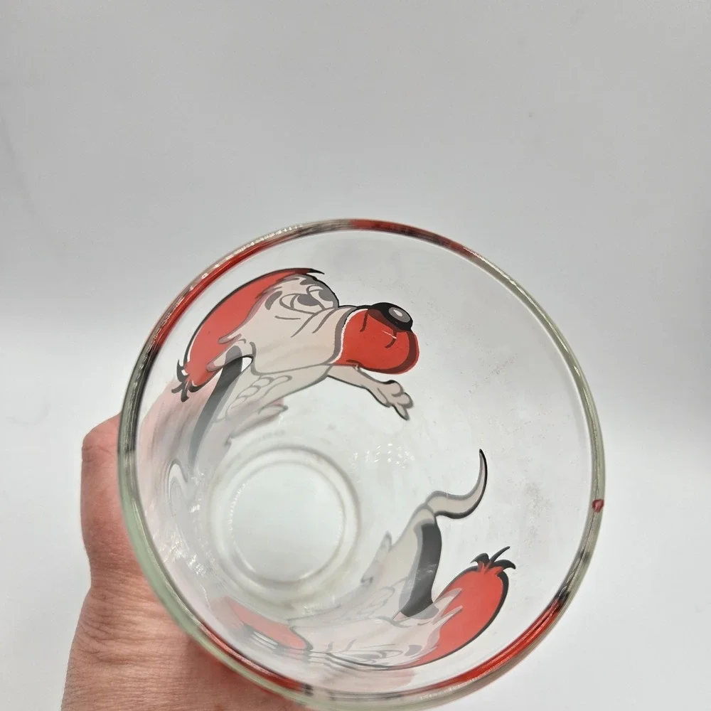 Droopy Pepsi Collector Series 1975 Drinking Clear Glass MGM Inc Vintage